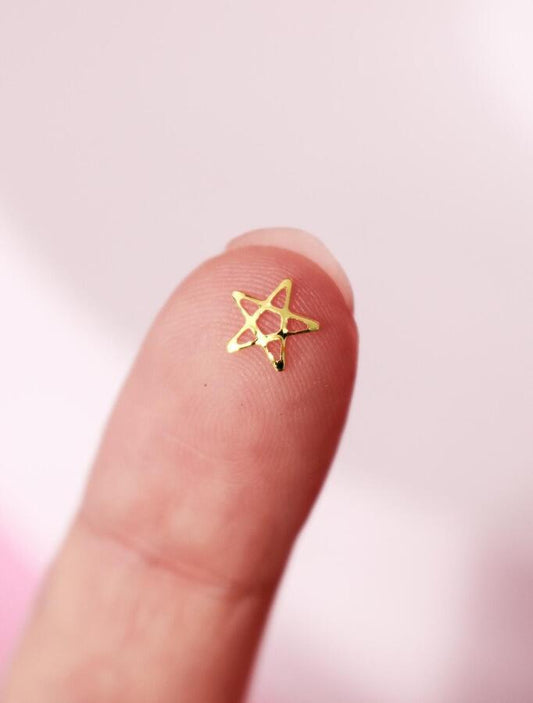 Joyas de Metal D433 Pentagrama chico -  Solo en Pink Pot Plant 