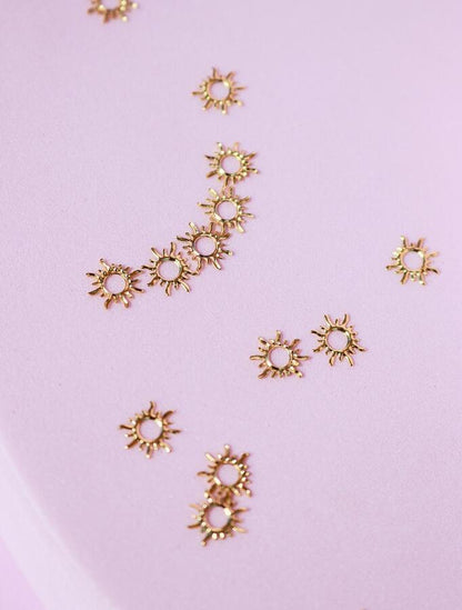 Joyas de Metal D433 Sol Dorado -  Solo en Pink Pot Plant 