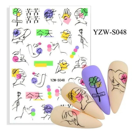 Sticker YZW-S048 -  Solo en Pink Pot Plant 