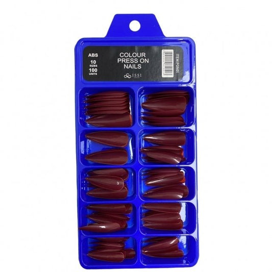 Uñas PRESS ON Coloridas #13 x100u ABS -  Solo en Pink Pot Plant 