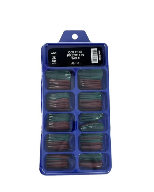 Uñas PRESS ON Coloridas #41 x100u ABS -  Solo en Pink Pot Plant 