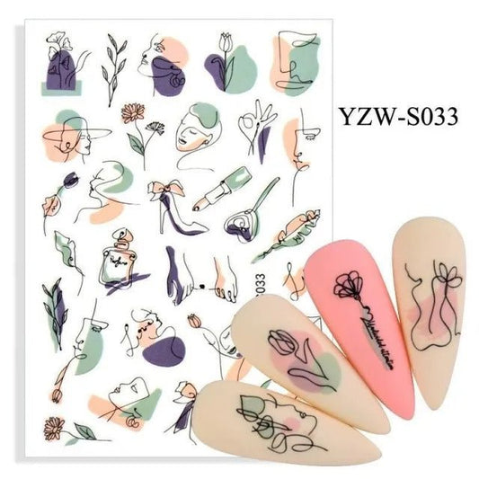 Sticker YZW-S033 - Pink Pot Plant