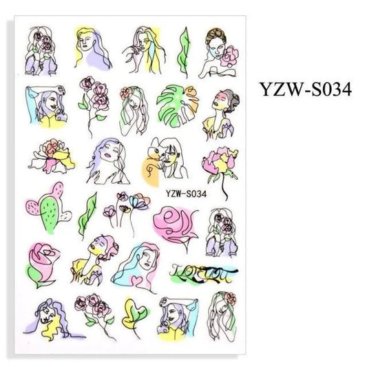 Sticker YZW-S034 - Pink Pot Plant