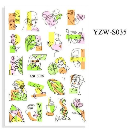 Sticker YZW-S035 - Pink Pot Plant