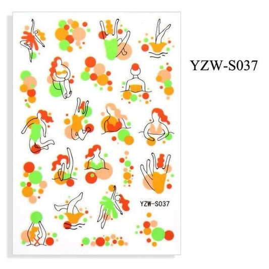Sticker YZW-S037 - Pink Pot Plant